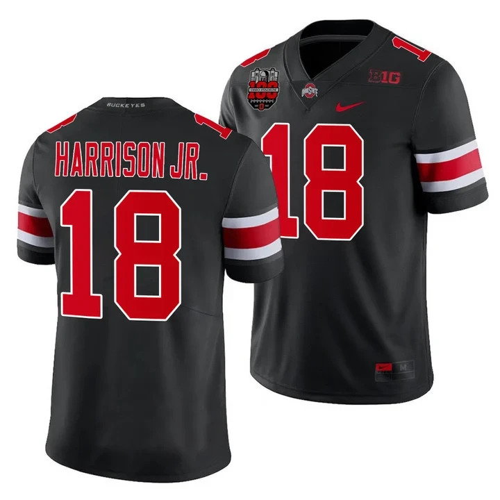 Men's Nike Ohio State Buckeyes Marvin Harrison Jr. #18 Black Collection 2023 College Football Jersey HBQ23QQR